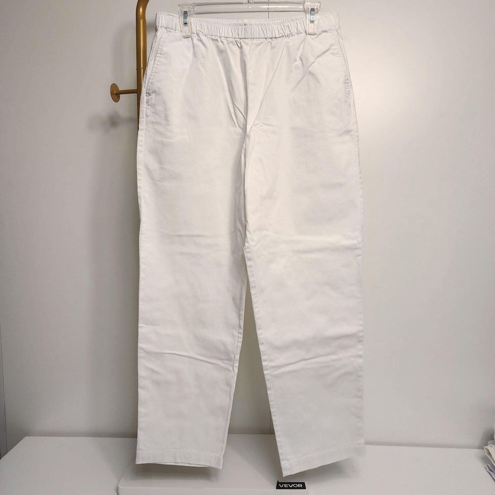 14 Appleseed's Cotton Blend White Vintage Pants, Size 14